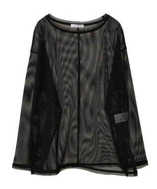 Green Parks メッシュカットプルオーバー Black