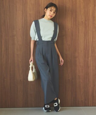 Feroux 【ONWARD CROSSET MAG掲載・2WAY】サイドストラップ パンツ ネイビー系