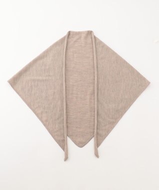23区 ウーステッドウール トライアングル ストール ベージュ系