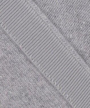 ICB 【洗える】ソフトカシミヤミックス ラメノットヤーンニット ライトグレー系