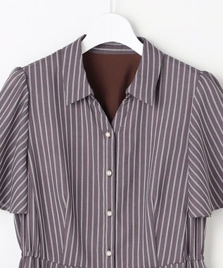 ANY SIS スムージーポリエステル ワンピース スレートストライプ