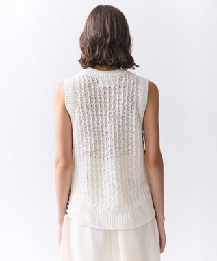 BEIGE， ATACAM / テープヤーン ノースリーブニット Ecru