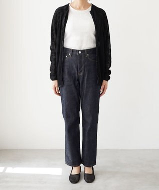woadblue ＜坪田あさみさんコラボ＞ワイドテーパード  デニムパンツ RIGIDBLUE