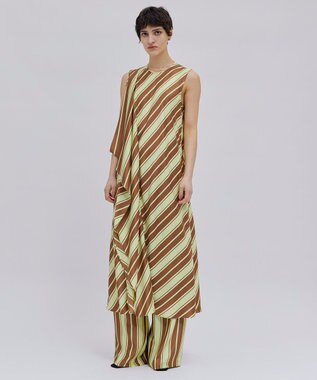 BEIGE， 【洗える】GUILLABERT / ノースリーブドレス Lime×Camel