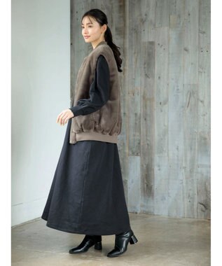 Green Parks ・ＳＵＧＡＲ　ＳＰＯＯＮ　ウラキモウフレアワンピース Black