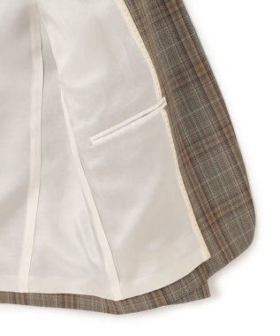 BEIGE， 【Oggi ８月号掲載】SELMA / チェックウールテーラードジャケット Camel × Nude