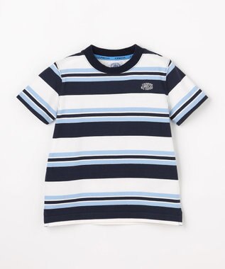 J.PRESS KIDS 【100-130cm】マルチボーダー 半袖Ｔシャツ ネイビー
