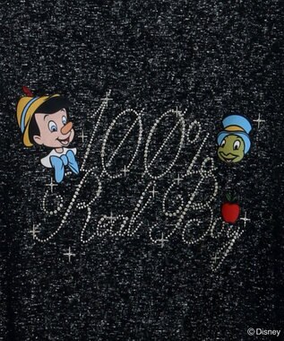 Green Parks ピノキオ／ラメロゴシアーＴシャツ Black