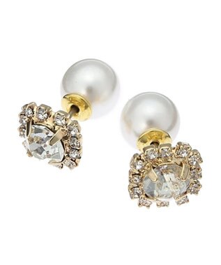 Green Parks ｅｖｅｒｙ　ｗａｌｋ．　リバーシブルビジューピアス Clear