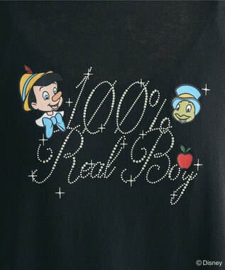 Green Parks ピノキオ／ラメロゴシアーＴシャツ Black