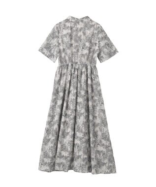 YECCA VECCA サファリ柄フレアシャツワンピース Off White