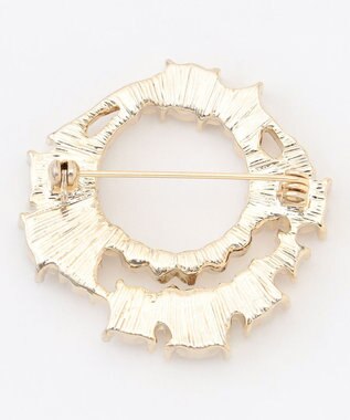 自由区 プレシオサラウンド ブローチ ゴールド