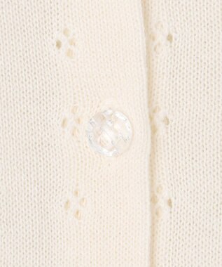 ANY KIDS 半袖 ニット カーディガン オフホワイト