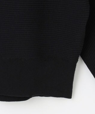 自由区 【洗える/セット可】レーヨンストレッチ ドルマンスリーブニット ブラック系