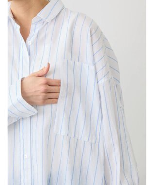 AMERICAN HOLIC 丈違いラメストライプワンピース Stripe Ivory