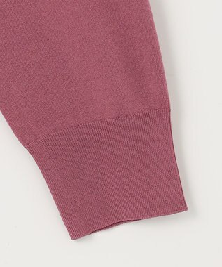 J.PRESS LADIES L 【洗える】レーヨンエリートストレッチ クルーネック カーディガン ローズピンク系