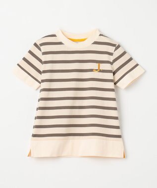 J.PRESS KIDS 【110-130cm】J.半袖ボーダーＴシャツ カーキ系1