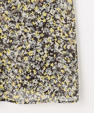 組曲 【先行予約】インプレッションフラワープリント フリルブラウス イエローフラワー系