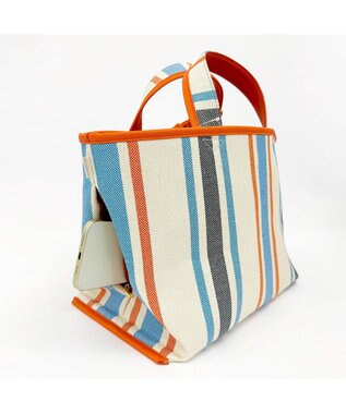 ROOTOTE 1070【幅広マチ】LT.デリ-ワイド-ストライプ-A 02：オレンジサックス