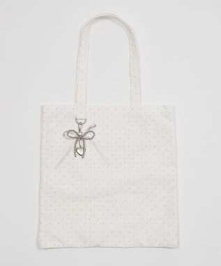 WEGO チャーム付きA4トートバッグ 柄1