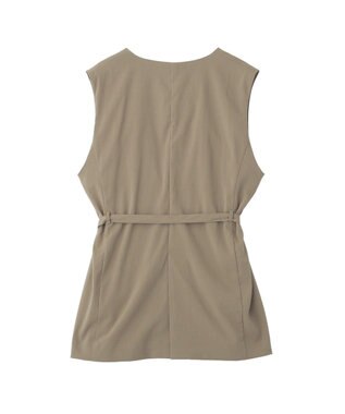 YECCA VECCA ドライタッチウエストベルトジレ Dark Beige