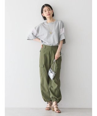 AMERICAN HOLIC 異素材ラインカットプルオーバー2 Light Gray Mixture