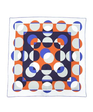 Marca ＜秋の新色！＞ 【the PORT by marca】LIGHT 大判 シルクツイル スカーフ ORANGE