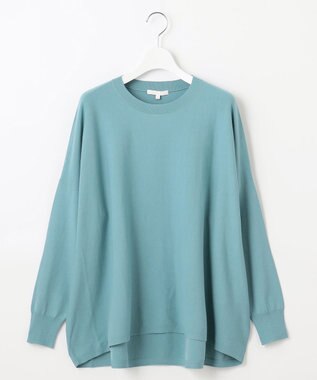 自由区 L 【WEB限定カラーあり】レーヨンストレッチ ニットT ブルーグレー