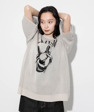 WEGO 【ユニセックス着用ITEM】ジャガードニットプルオーバー（S） ホワイト