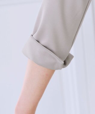 Tiaclasse 【UVカット・吸水速乾】 “きれい見え” カットソータックフレアワンピース グレージュ