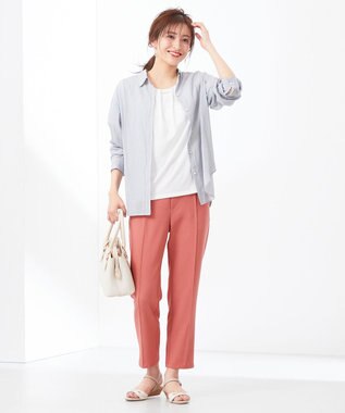 ANY SIS S 【美人百花7月号掲載】ライトシアー シャツ ブルーストライプ