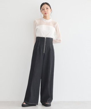 earth music&ecology レースドッキングプルオーバー Ivory