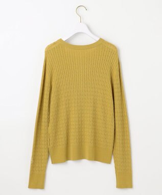 ANY SIS L ケーブルニット カーディガン シトラスイエロー