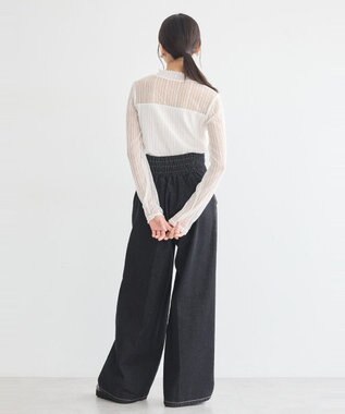 earth music&ecology レースドッキングプルオーバー Ivory