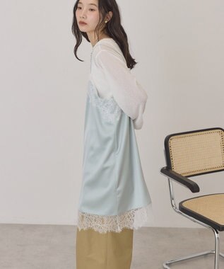 AMERICAN HOLIC レースサテンキャミワンピース Mint