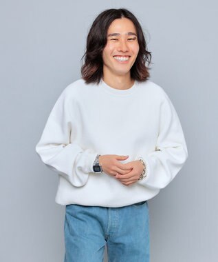 UNFILO MENS MOVE TEX クルーネック ニット アイボリー系