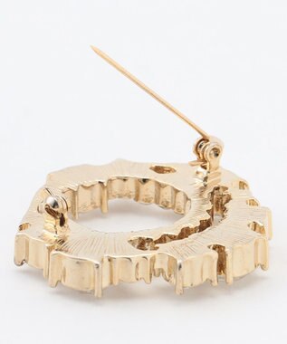 自由区 プレシオサラウンド ブローチ ゴールド