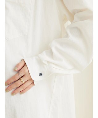 CRAFT STANDARD BOUTIQUE レーヨンデシンバンドカラーシャツ Off White