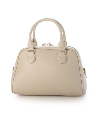 UNBILLION カシュカシュ cachechche / シボフェイクレザー2wayボストンバッグ アイボリー