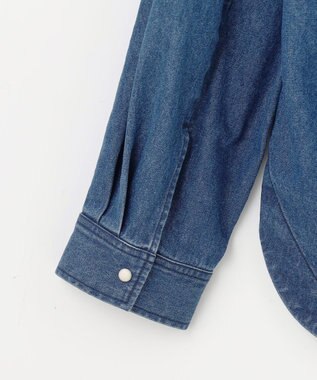 組曲 S デニム シャツジャケット ユーズドブルー系