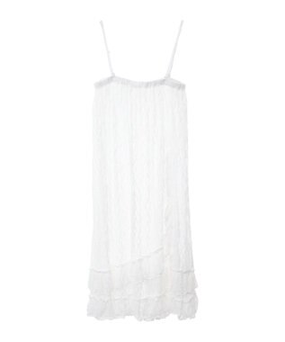 earth music&ecology ２ｗａｙレースレイヤードスカート Off White