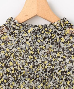 組曲 【先行予約】インプレッションフラワープリント フリルブラウス イエローフラワー系