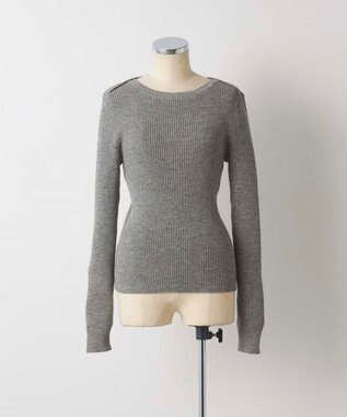 TOQUE 〈大草直子さんアドバイザー〉ベビーアルパカ ミドルゲージ ボートネックニット グレー