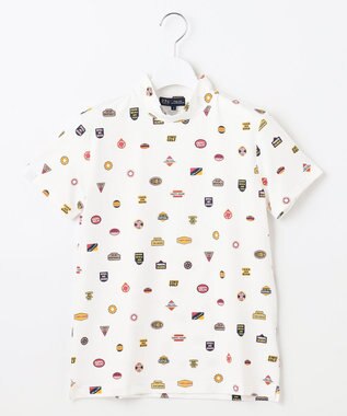 23区GOLF 【WOMEN】【吸水速乾・UVケア】ステッカープリント モックネックシャツ ホワイト系5