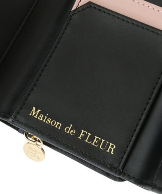 Maison de FLEUR ベルトリボンミニウォレット Black