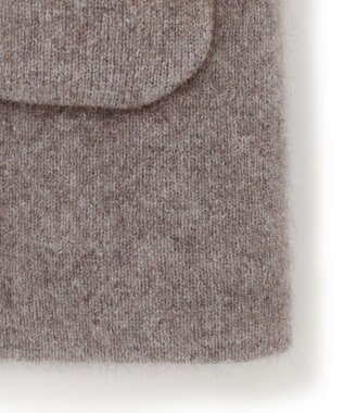 23区 【洗える】ラクーンブレンドダブルフェイス フーディー ニットカーディガン ブラウン系