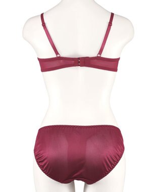 San-ai Resort（三愛水着楽園） 【WEB限定】【プチプラブラセット】純欲カラーヌーディーレーシーストリングブラ＆ショーツセット 【northerly】 ボルドー