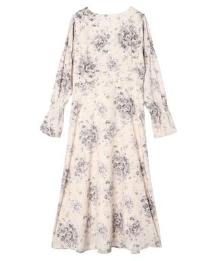 Maison de FLEUR フラワープリントワンピース Pink Beige