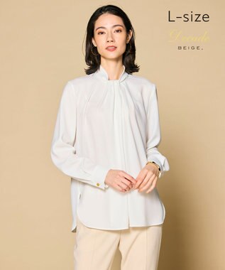 BEIGE， 【L-size】ANITA / ロングスリーブタックブラウス