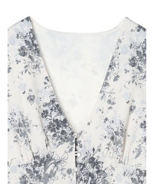 Maison de FLEUR フラワープリントワンピース Gray